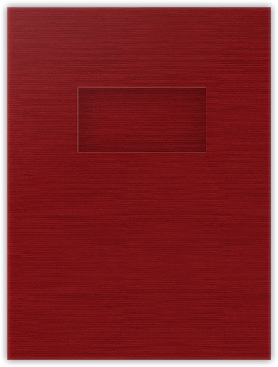 Red Hopsack 90lb 9 x 12 Two Pocket Folders with 4 Inch Pockets and 2 x 4 Window