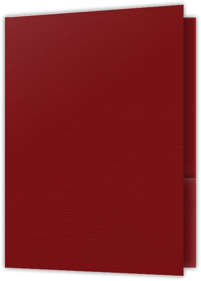 Red Hopsack 90lb 9 x 12 Two Pocket Folders with 4 Inch Pockets