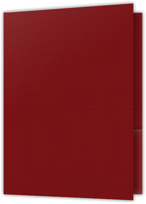 Red Hopsack 90lb 9 x 12 Two Pocket Folders with 4 Inch Pockets