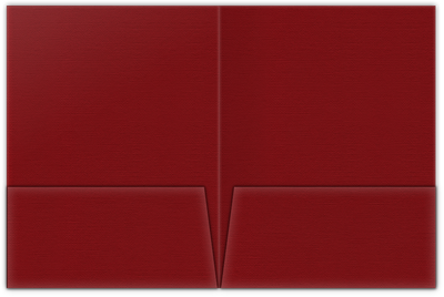 Red Hopsack 90lb 9 x 12 Two Pocket Folders with 4 Inch Pockets
