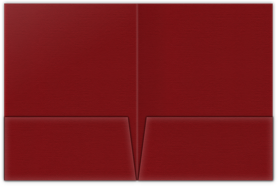 Red Hopsack 90lb 9 x 12 Two Pocket Folders with 4 Inch Pockets