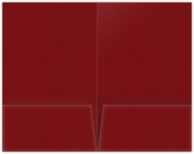 Red Hopsack 90lb 6 x 9 Two Pocket Half Size Folders with 3 Inch Pockets