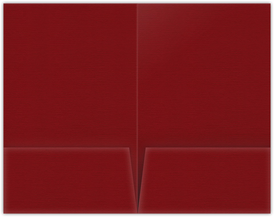 Red Hopsack 90lb 6 x 9 Two Pocket Half Size Folders with 3 Inch Pockets