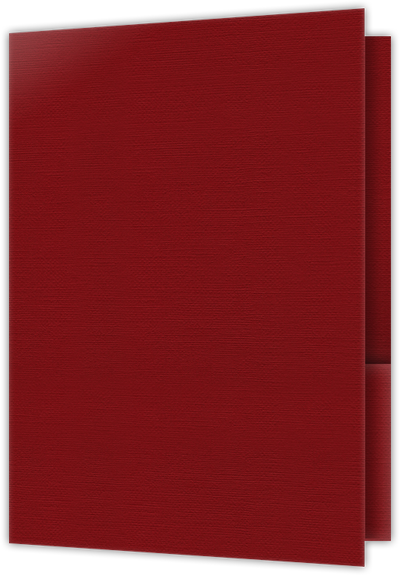 Red Hopsack 90lb 6 x 9 Two Pocket Half Size Folders with 3 Inch Pockets
