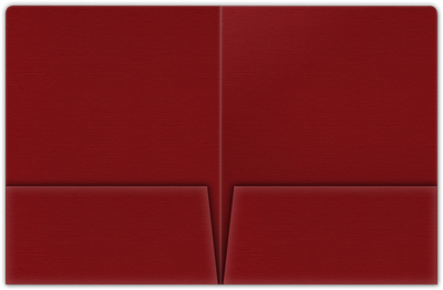 Red Hopsack 90lb 9 x 12 Two Pocket Round Corner Folders with 4 1/4 Inch Pocket