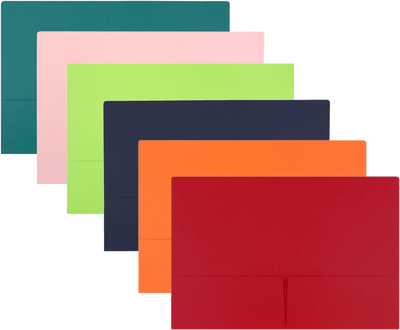 Assorted Fashion 9 x 12 Matte Folders - 6 Pack