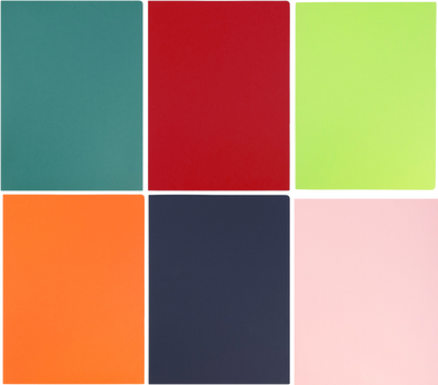 Assorted Fashion 9 x 12 Matte Folders - 6 Pack