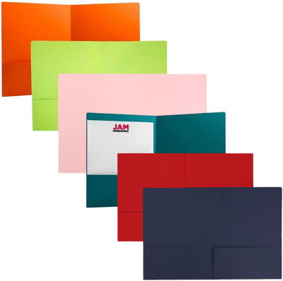 Assorted Fashion 9 x 12 Matte Folders - 6 Pack