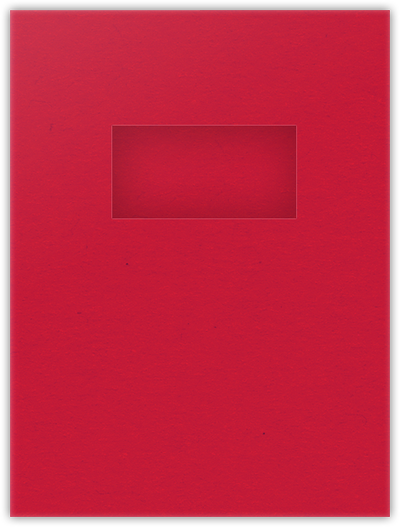 Wild Cherry Vellum 100lb 9 x 12 Two Pocket Folders with 4 Inch Pockets and 2 x 4 Window