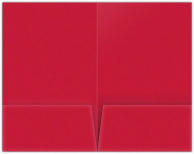 Wild Cherry Vellum 100lb 6 x 9 Two Pocket Half Size Folders with 3 Inch Pockets
