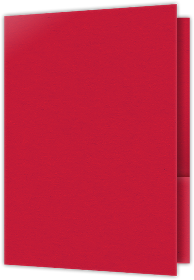 Wild Cherry Vellum 100lb 6 x 9 Two Pocket Half Size Folders with 3 Inch Pockets