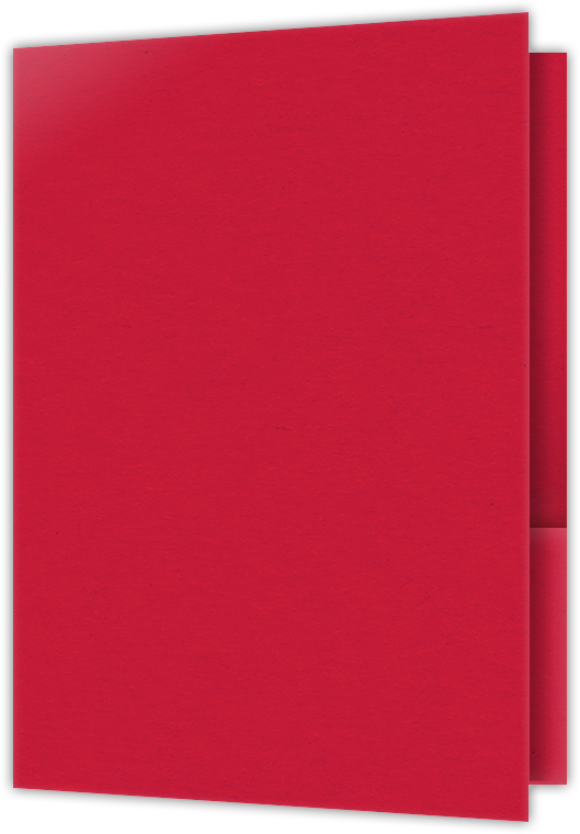Wild Cherry Vellum 100lb 6 x 9 Two Pocket Half Size Folders with 3 Inch Pockets