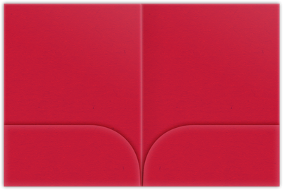 Wild Cherry Vellum 100lb 9 x 12 Two Pocket Folders with 4 Inch Curved Pockets