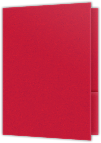 Wild Cherry Vellum 100lb 9 x 12 Two Pocket Folders with 4 Inch Curved Pockets