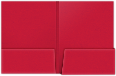 Wild Cherry Vellum 100lb 9 x 12 Two Pocket Folders with 4 1/4 Inch Deep Box Pockets and 1/4 Inch Expansion with Double Score Spine