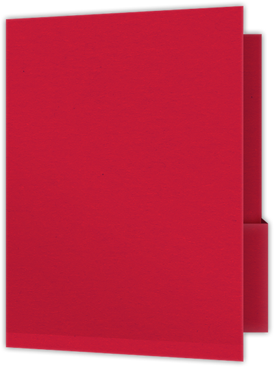 Wild Cherry Vellum 100lb 9 x 12 Two Pocket Folders with 4 1/4 Inch Deep Box Pockets and 1/4 Inch Expansion with Double Score Spine