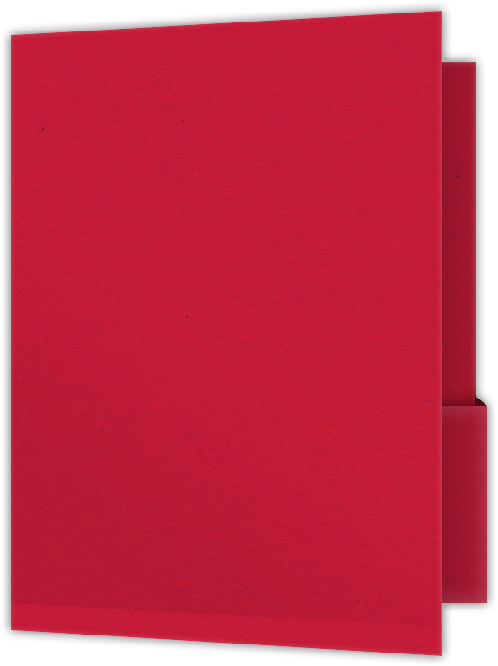 Wild Cherry Vellum 100lb 9 x 12 Two Pocket Folders with 4 1/4 Inch Deep Box Pockets and 1/4 Inch Expansion with Double Score Spine