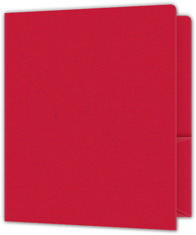 Wild Cherry Vellum 100lb 9 x 12 Two Pocket Round Corner Folders with 4 1/4 Inch Pocket