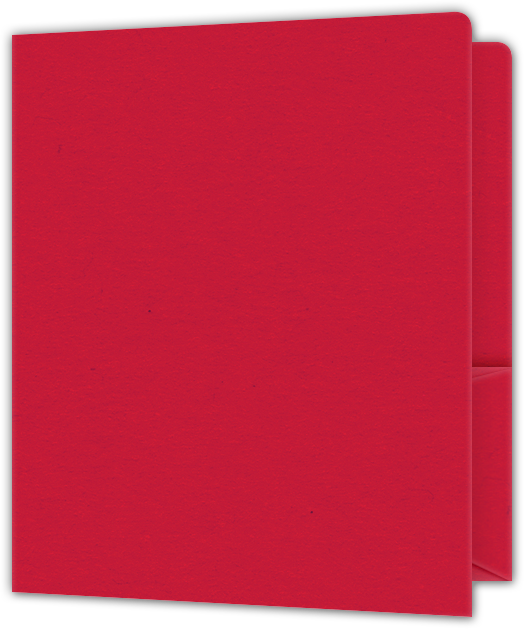 Wild Cherry Vellum 100lb 9 x 12 Two Pocket Round Corner Folders with 4 1/4 Inch Pocket