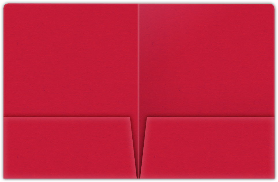 Wild Cherry Vellum 100lb 9 x 12 Two Pocket Round Corner Folders with 4 1/4 Inch Pocket