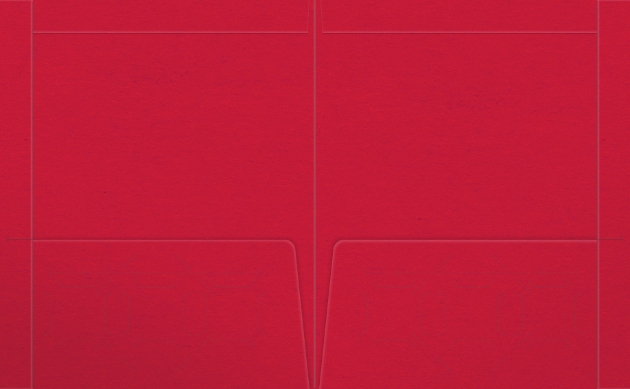 Wild Cherry Vellum 100lb 9 1/2 x 11 3/4 Two Pocket Folders with 4 1/2 Inch Pockets and 1 Inch Reinforced Top and Edges