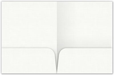 Bright White Linen 100lb 9 x 12 Two Pocket Folders with 4 Inch Round Corner Pockets
