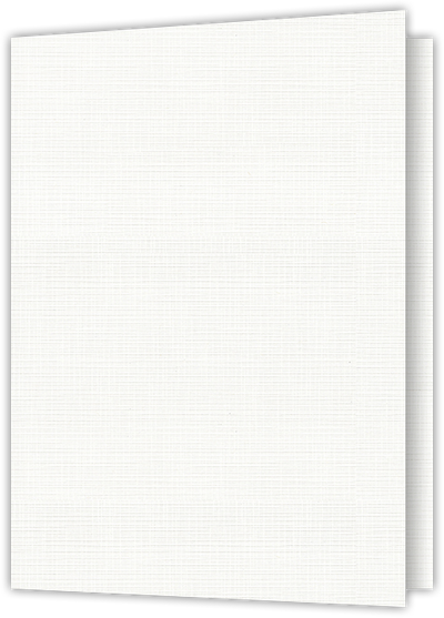 Bright White Linen 100lb 9 x 12 Two Pocket Folders with 4 Inch Pockets