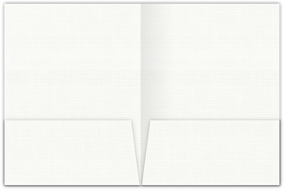 Bright White Linen 100lb 9 x 12 Two Pocket Folders with 4 Inch Pockets