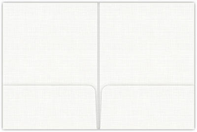 Bright White Linen 100lb 9 x 12 Two Pocket Folders with 4 Inch Round Corner Pockets and 1/4 Inch Expansion with Double Score Spine