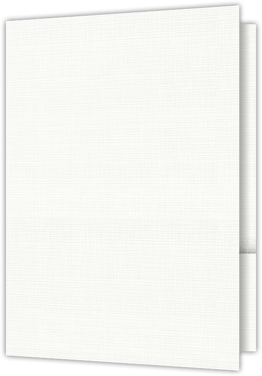 Bright White Linen 100lb 9 1/2 x 14 1/2 Two Pocket Legal Folders with 4 1/2 Inch Pockets