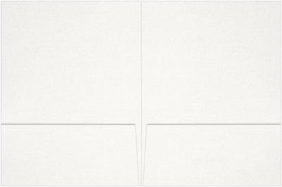 Bright White Linen 100lb 6 x 9 Two Pocket Half Size Folders with 3 Inch Pockets