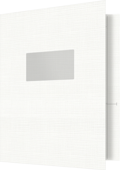 Bright White Linen 100lb 9 1/2 x 11 3/4 Two Pocket Folders with 4 1/2 Inch Pockets and 1 Inch Reinforced Top and Edges