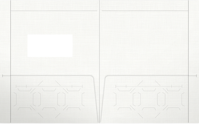Bright White Linen 100lb 9 1/2 x 11 3/4 Two Pocket Folders with 4 1/2 Inch Pockets and 1 Inch Reinforced Top and Edges