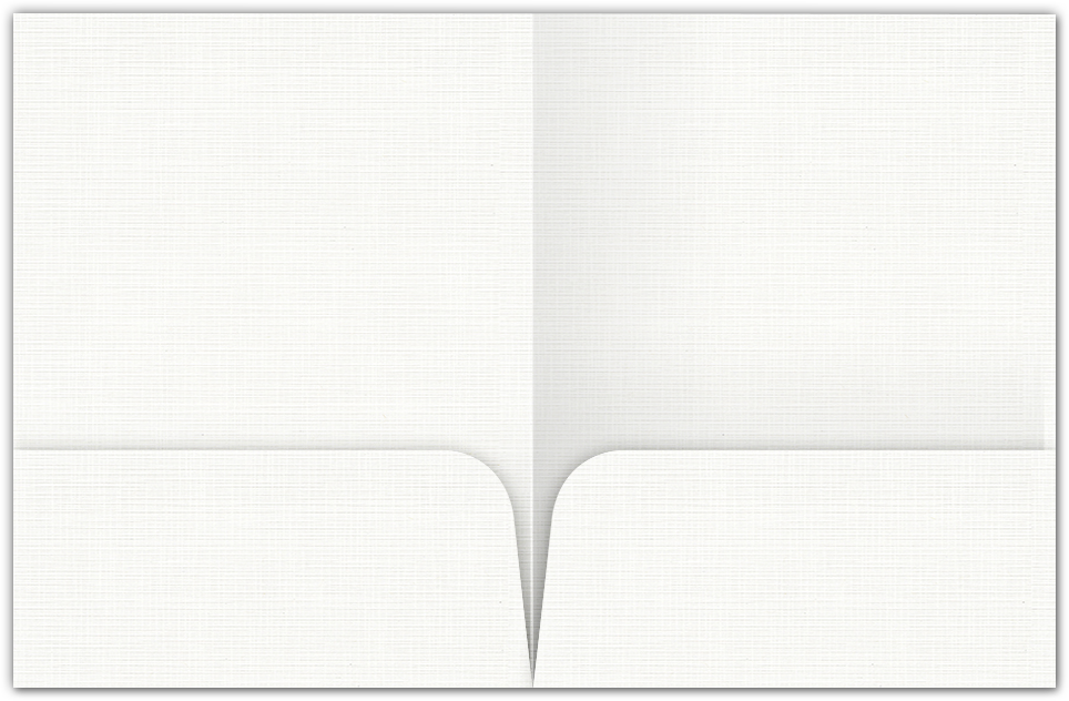 Bright White Linen 80lb 9 x 12 Two Pocket Folders with 4 Inch Round Corner Pockets