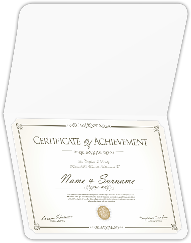 Cougar White Smooth 100lb 9 1/2 x 12 Landscape or Portrait Certificate Holders with Rounded Corner Slits