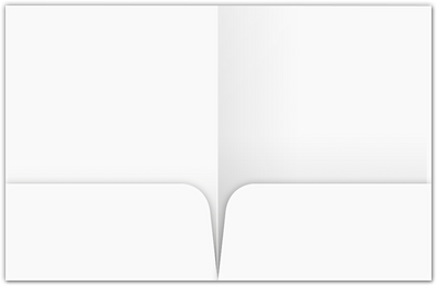 Cougar White Smooth 100lb 9 x 12 Two Pocket Folders with 4 Inch Round Corner Pockets