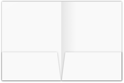 Cougar White Smooth 100lb 9 x 12 Two Pocket Folders with 4 Inch Pockets