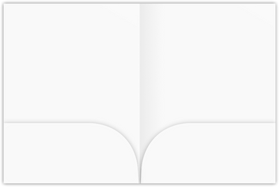 Cougar White Smooth 100lb 9 x 12 Two Pocket Folders with 4 Inch Curved Pockets