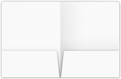 Cougar White Smooth 100lb 9 x 12 Two Pocket Round Corner Folders with 4 1/4 Inch Pocket