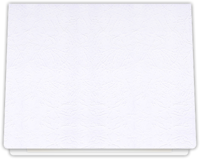 Marble Crush White Smooth 12pt C1S 9 1/2 x 12 Landscape or Portrait Certificate Holders with Rounded Corner Slits