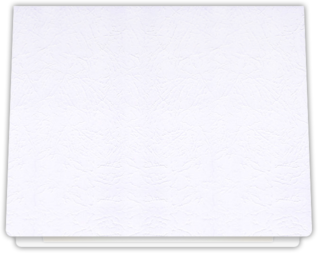 Marble Crush White Smooth 12pt C1S 9 1/2 x 12 Landscape or Portrait Certificate Holders with Rounded Corner Slits