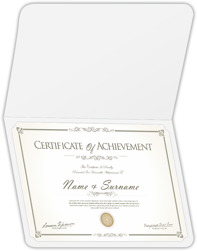 Marble Crush White Smooth 12pt C1S 9 1/2 x 12 Landscape or Portrait Certificate Holders with Rounded Corner Slits