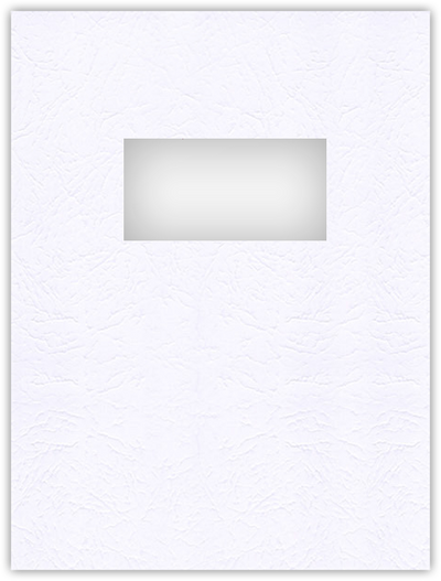 Marble Crush White Smooth 12pt C1S 9 x 12 Two Pocket Folders with 4 Inch Pockets and 2 x 4 Window
