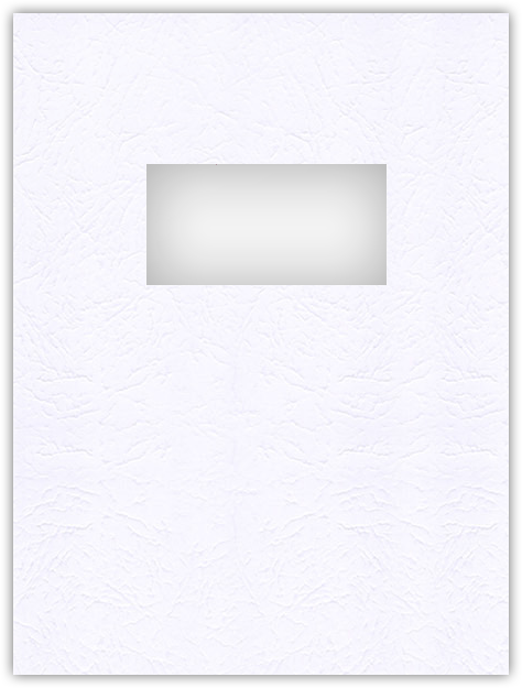 Marble Crush White Smooth 12pt C1S 9 x 12 Two Pocket Folders with 4 Inch Pockets and 2 x 4 Window
