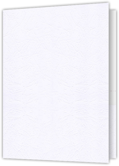 Marble Crush White Smooth 12pt C1S 9 x 12 Two Pocket Folders with 4 Inch Pockets