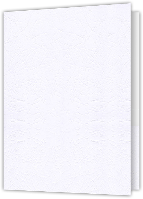 Marble Crush White Smooth 12pt C1S 9 x 12 Two Pocket Folders with 4 Inch Pockets
