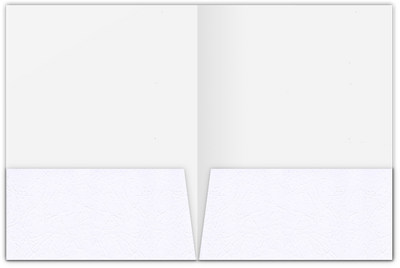 Marble Crush White Smooth 12pt C1S 9 x 12 Two Pocket Folders with 4 Inch Pockets