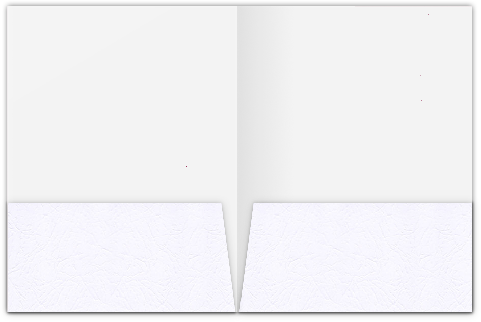 Marble Crush White Smooth 12pt C1S 9 x 12 Two Pocket Folders with 4 Inch Pockets