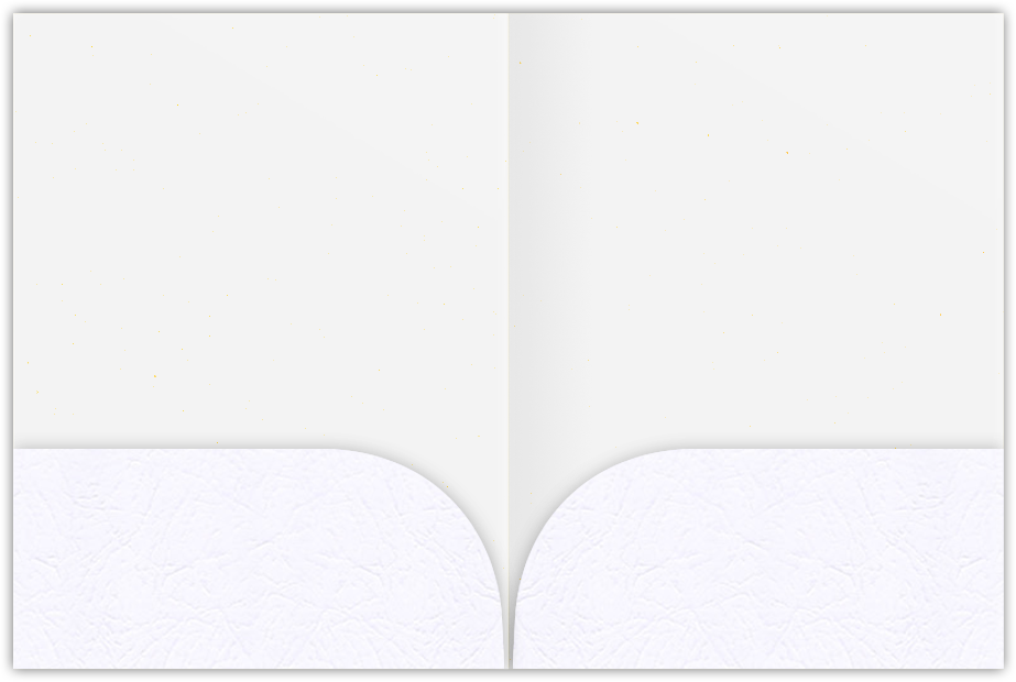 Marble Crush White Smooth 12pt C1S 9 x 12 Two Pocket Folders with 4 Inch Curved Pockets
