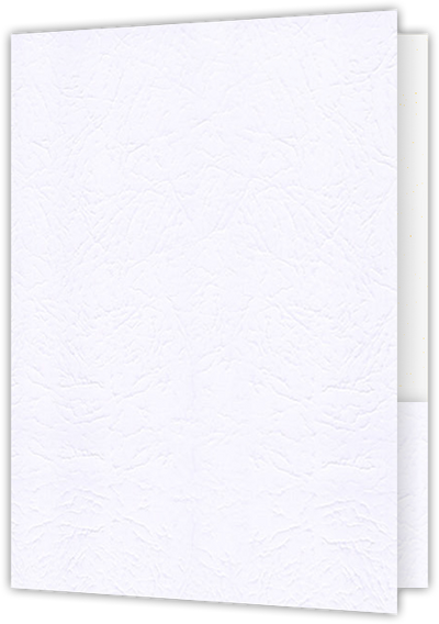 Marble Crush White Smooth 12pt C1S 9 x 12 Two Pocket Folders with 4 Inch Curved Pockets